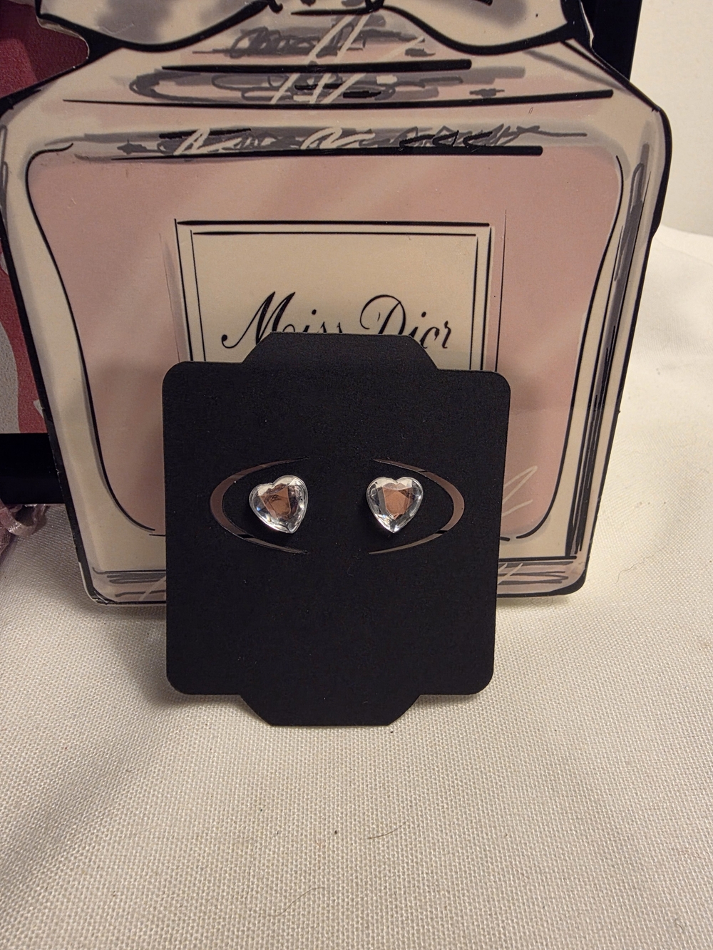 Silver Heart Stud Earrings